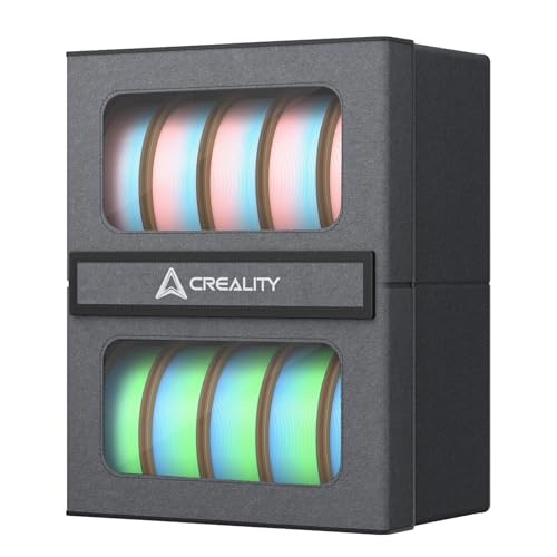 Creality 3D Printer Filament Storage Box 10kg Capacity Moistureproof 3D Filament Storage Container with Alloy Filament Rack Filament Container for 200g/300g/500g/1000g Filament Spool & Resin