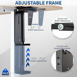 VIVO Under Desk and Wall 8.3 to 13 inch Wide Office and Gaming PC Mount, Large Computer Case CPU Machine Holder with Swivel and Locking, Holds 44 lbs, Black, MOUNT-PC01L VIVO