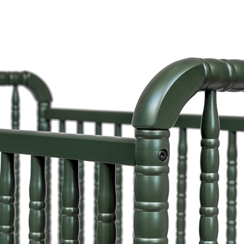 DaVinci Jenny Lind 3-in-1 Convertible Crib in Forest Green, Removable Wheels, Greenguard Gold DaVinci