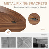 Tribesigns 47-Inch Round Conference Table for 4-6 People, Wooden Meeting Room Table with Thicken Tabletop and Wood Base Tribesigns