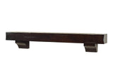 MANTELSDIRECT Breckenridge Distressed Wood Mantel Shelf - Espresso Rustic 72 Inch Beautiful Wooden Rustic Shelf - Includes Corbels Perfect for Electric Fireplaces and More! Mantels Direct MANTELSDIRECT