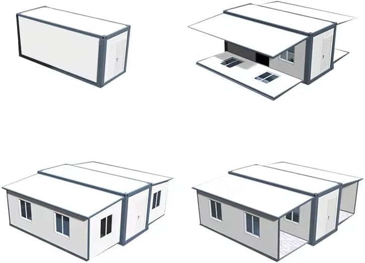 Customizable Prefab Homes 20ft/30ft,/40ft 1-2-3-4 Bedrooms & Kitchen Bathroom Tiny Homes to Live in for Adults Kits casas prefabricadas para Vivir Small Folding Mobile Modular Container House for Sale BOYOWO
