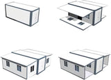 Customizable Prefab Homes 20ft/30ft,/40ft 1-2-3-4 Bedrooms & Kitchen Bathroom Tiny Homes to Live in for Adults Kits casas prefabricadas para Vivir Small Folding Mobile Modular Container House for Sale BOYOWO