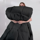 DOWNCOOL Comforters Full Size, Duvet Insert,Black All Season Duvet, Lightweight Quilt, Down Alternative Hotel Comforter with Corner Tabs (Black, Full 82x86 Inches) DOWNCOOL