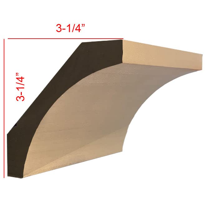 EWCR50 Cove Crown Moulding Trim, 1-1/16" x 4-5/8", Poplar, 94" Newmouldings