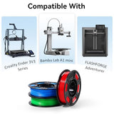 Dynta 3D Printer Filament 250g 53mm Spool - 1.75mm High Precision Regular PLA Compatible with FLASHFORGE, Bambu Lab A1, Creality Ender-3 V3, Black, White, Red, Green, Blue, Purple for Beginners Dynta