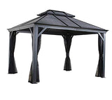 Sojag Outdoor 10' x 14' Mykonos Double Roof Hardtop Gazebo Outdoor Sun Shelter Sojag