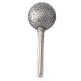 JINGLING 25mm 1 inch Spherical Head Diamond Grinding Bits Round Ball Bit Sphere Rotary Burr Grit 80 Stone Carving Tools 1/4" Shaft Attachment for Bosch, DeWalt, Makita JINGLING