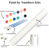 Hummingbird Paint by Numbers Kit for Adults, Paint by Numbers Flower Pattern Design DIY Easy Canvas Crafts for Adults Beginner with 3 Brushes and Acrylic for Room Decor, Gifts 24x32 Inch -bby2506O6 WoodArtSupply
