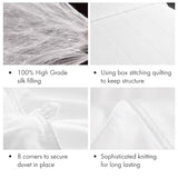 Mommesilk Silk Comforter/Duvet/Quilt, 100% Natural Silk Bedding Blanket, Cool for Summer, Machine Washable White, Full 76x87 Inch Mommesilk