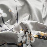 UOZZI BEDDING Gray Twin Size Duvet Cover Set with 2 Pillow Shams-Gray Branch Style 800 TC Zipper Closure 4 Corner Ties Adult Men Women Style Dots Floral White Tree Style Reversible Design UOZZI BEDDING