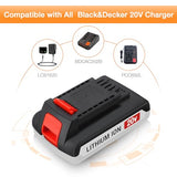 FirstPower 3.6Ah LBXR20 Battery - Repalce for Black and Decker 20v Lithium Battery, Compatible with LBXR20 LB20 LBX20 LBX4020 LB2X4020 Tools (2 Packs) FirstPower