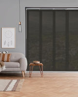 GoDear Design Adjustable Sliding Panel Track Vertical Blinds for Windows 45.8"- 86" W x 96" H, Extendable Patio Door Blinds for Sliding Door, Trimmable Fabric Panel Curtinsa, Semi-Privacy, Tea Time GoDear Design
