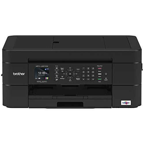 Brother Wireless All-in-One Inkjet Printer, MFC-J491DW, Multi-function Color Printer, Duplex Printing, Mobile Printing,Amazon Dash Replenishment Enabled, Black, 8.5 (MFCJ491DW)