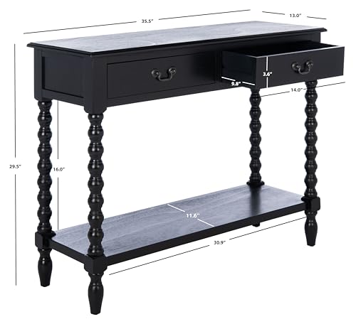 Safavieh Home Collection Athena Black 2-Drawer Console Table SAFAVIEH
