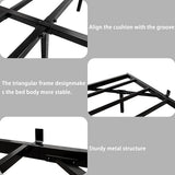 Floating Queen Bed Frame with Headboard and Storage,Metal Platform Bed Frame Queen Size with Charging Port and LED Lights,No Box Spring Needed,Easy Assembly,Noise Free,Heavy Duty Black Bed Frame SOLACECASA