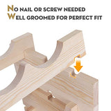 Smartxchoices Stackable Modular Wine Rack 96 Bottle Wooden Wine Storage Rack Freestanding Wine Holder Display Shelves, Wobble-Free, Solid Wood, Smartxchoices