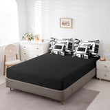 Erosebridal 7Pcs Black and White Full Comforter Set for Minimalist,Black Gray Modern Geometric Bed in A Bag,Abstract Geometric Modern Bedding with Bed Sheets,Mid Century Modern Fashion Quilt Erosebridal