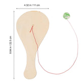 Blank Paddle Ball 10 Pcs Wooden Paddle Ball with String Unfinished Wood Paddle Rackets Kids Painting Graffiti DIY Crafts Fun and Classic Paddleball Game for Boys and Girls, Party Favor Toys jojofuny