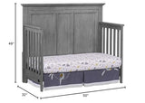 Oxford Baby Kenilworth 4-in-1 Convertible Baby Crib, Graphite Gray, GreenGuard Gold Certified Oxford Baby