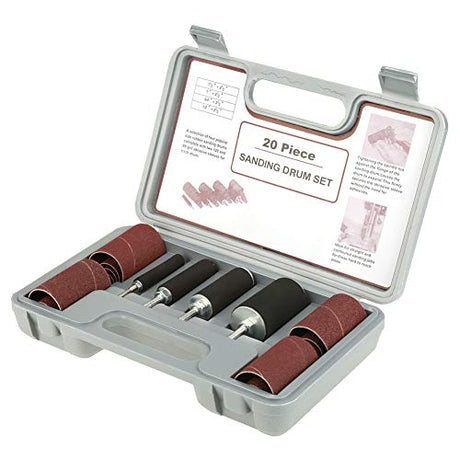 125 Speed Drum Sander Kit, Spindle Sanding Drum Sander Tool Kit Set with Case for Drill Press, for Sanding Contours, Flexible Shaft, Home Improvement 125
