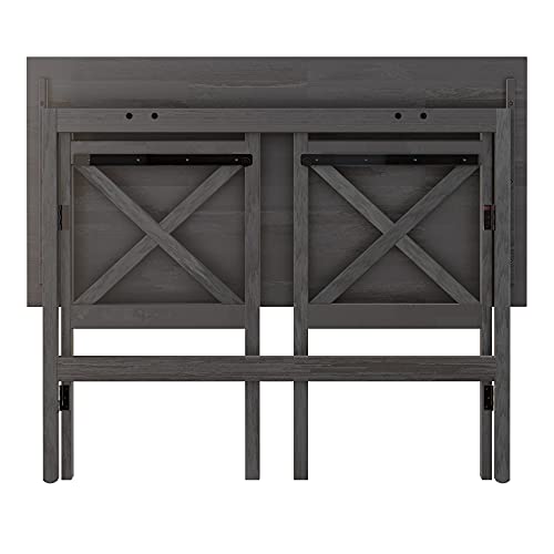 Winsome Wood Xander Computer Desk, Oyster Gray - WoodArtSupply