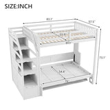 VilroCaz Full XL Size Loft Bed with Full Size Murphy Bed and Desk, Multi-Functional Solid Wood Loft Bed Frame with Storage Staircase and Light Strip, Maximize Space VilroCaz