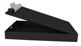 Saunders Metal Clipboard with Storage, Dual Storage Nursing, Letter Size Heavy Duty Contractor with High Capacity Clip and Self Locking Latch, Black, Proudly Made in USA Saunders