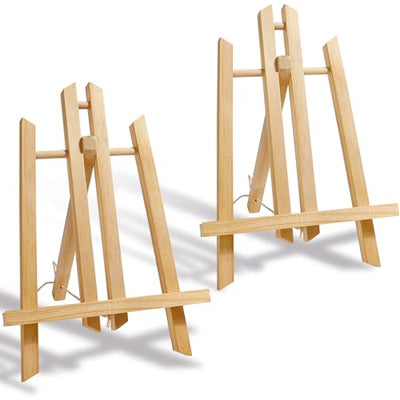 DOMMARE 11 in Painting Easel Stand Wood Tabletop Easels for Canvases, Art, Crafts, Small Wooden Table Top Paint Tripod Station for Kids Adults, Portable Display Photo Picture Sign Holder(2 Pack)