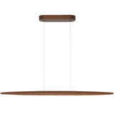 YISDESIGN 51" LED Dimmable Wooden Linear Pendant Lighting Island Lights for Dining Room Bar Kitchen Island Hanging Light Fixture Walnut Color YISDESIGN