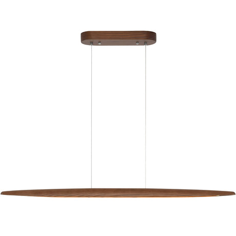 YISDESIGN 51" LED Dimmable Wooden Linear Pendant Lighting Island Lights for Dining Room Bar Kitchen Island Hanging Light Fixture Walnut Color YISDESIGN