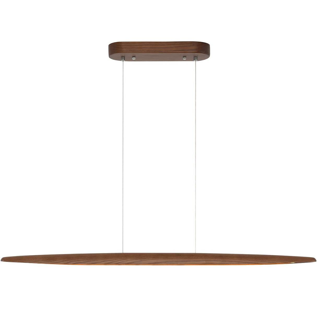 YISDESIGN 39" Wood Linear Pendant Light LED Dimmable Light Fixture Wood Linear Dinning Room Light Island Lights 24w for Dining Room Kitchen Island Pool Table Walnut Color YISDESIGN