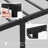 Yaheetech Twin Bed Frames Metal Platform Bed with Headboard and Footboard No Box Spring Needed Easy Assembly,Under-Bed Space: 12.6''/Black/Twin Bed Yaheetech