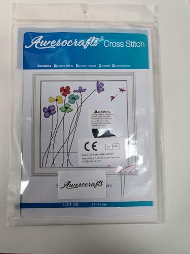 Awesocrafts Cross Stitch Kits, Quotes Praise God from Whom All Blessings Flow Easy Patterns Cross Stitching Embroidery Kit Supplies Christmas, Stamped or Counted (Praise God, Stamped) Awesocrafts