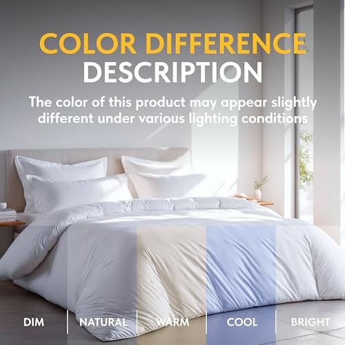 White Classic White Duvet Cover King Size, Microfiber Duvet Cover with Zipper, Set of 1 Down Comforter Cover with 2 Pillow Shams, Luxury Comforter Cover King Size | Comforter Not Included White Classic