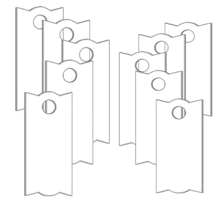 Injourlaif Sublimation Blanks Name Plate for Stanley Tumbler 20 30 40oz H2.0, 20 40 oz H1.0, 10 PCS Sublimation Personalized Name Tag for Customized Stanley Cup Lids Topper Accessories (Double-Side) Injourlaif