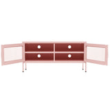KTHLBRH (Lightning delivery) TV Stand,Gaming TV Entertainment Center Living Room, for Magazine,Book,Multimedia Devices TV Cabinet Pink 41.3"x13.8"x19.7" Steel KTHLBRH