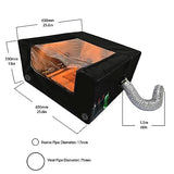 Laser Engraver Enclosure with LED Light,Ventilation Kit,Upgraded Fireproof Laser Engraving Machine Cover,Filtering Window,Smoke Vent,Noise Reduction,Dustproof Cover for Most Laser Cutter,650X650X330mm Makacces