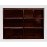 Home Square Cherry Solid Wood Bookcase Set with 84" and 36" Tall Designs Home Square