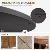 GAOMON 47 Inch Round Farmhouse Dining Table for 4-6 People, Large Kitchen Table with Adjustable Feet, for Dining Living Room, Black GAOMON