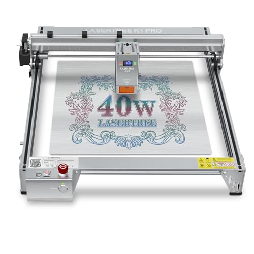 LASER TREE Laser Engraver, 40000mW（40W）Output Power Laser Engraver Machine, High Precision Laser Cutter and Engraver for Wood & Metal Paper Acrylic Glass Leather etc, Class 4 (Basic) LASER TREE