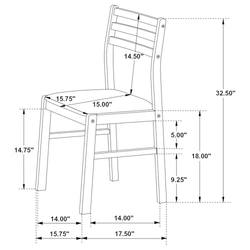 Coaster Home Furnishings 3-Piece Round Wood Dining Room Set Drop Leaf Extension Table Ladder Back Side Chairs Upholstered Seat Cushions Cappuccino and Tan 130005 Coaster Fine Furniture