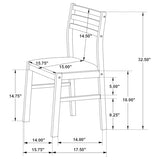 Coaster Home Furnishings 3-Piece Round Wood Dining Room Set Drop Leaf Extension Table Ladder Back Side Chairs Upholstered Seat Cushions Cappuccino and Tan 130005 Coaster Fine Furniture