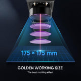 Monport 60W Fiber Laser Engraver Compatible with Lightburn, MOPA Color Marking Laser Marking Machine with 6.9" x 6.9" Lens Red Dot Guide Manual Focus for Metal Aluminum Gold Steel More Monport