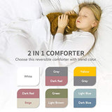 APSMILE Reversible Full/Queen Bed Comforter - All-Season Down Alternative Comforter, Ultra-Soft Cloud Fluffy Microfiber Quilt Duvet, Illuminating Yellow/Ultimate Gray APSMILE