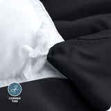 Bare Home Bedding Duvet Cover Queen Size - Premium 1800 Super Soft Collection - Lightweight, Cooling Duvet Cover - Soft Breathable Bedding (Queen, Black) Bare Home
