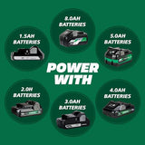 Metabo HPT 18V MultiVolt™ Cordless Brad Nailer Kit, 18 Gauge, 5/8" up to 2" Brad Nails, Includes (1) 18V 2.0Ah Lithium Ion Battery w/Fuel Gauge, Charger, Bag, Lifetime Power Tool Warranty, NT1850DFT Metabo HPT