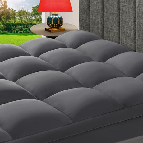 CHOKIT Queen Mattress Topper, Extra Thick Pillow Top Mattress Pad for Back Pain Relief, Cooling Bed Topper Mattress Cover with 8-21 Inch Deep Pocket CHOKIT