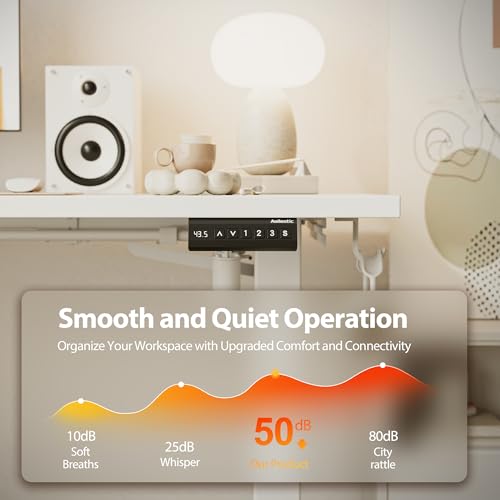 Agilestic 59 Inch L Shaped Standing Desk Adjustable Height, Electric Corner Standing Desk, Sit Stand Computer Table with Splice Board, White Agilestic