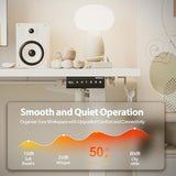 Agilestic 59 Inch L Shaped Standing Desk Adjustable Height, Electric Corner Standing Desk, Sit Stand Computer Table with Splice Board, White Agilestic